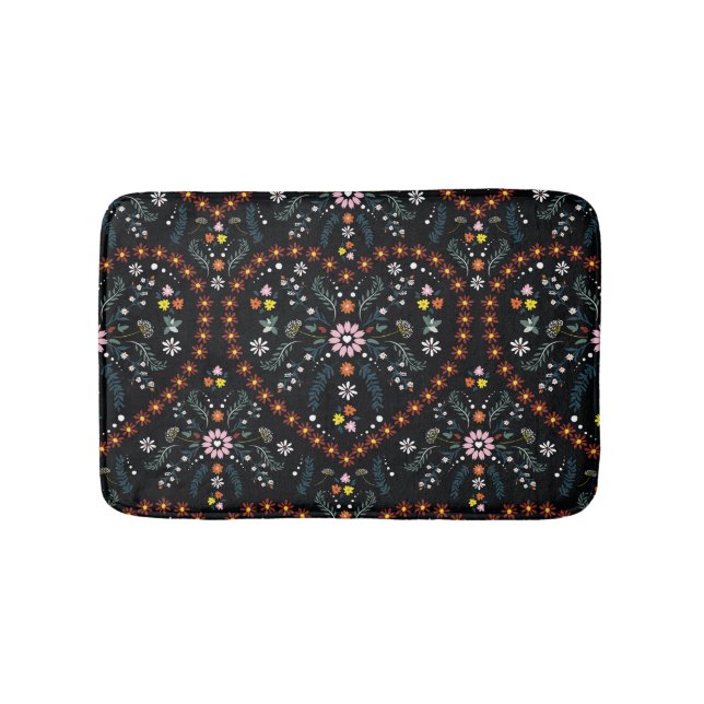 Small flower heart: fantasy seamless. bath mat (Front)