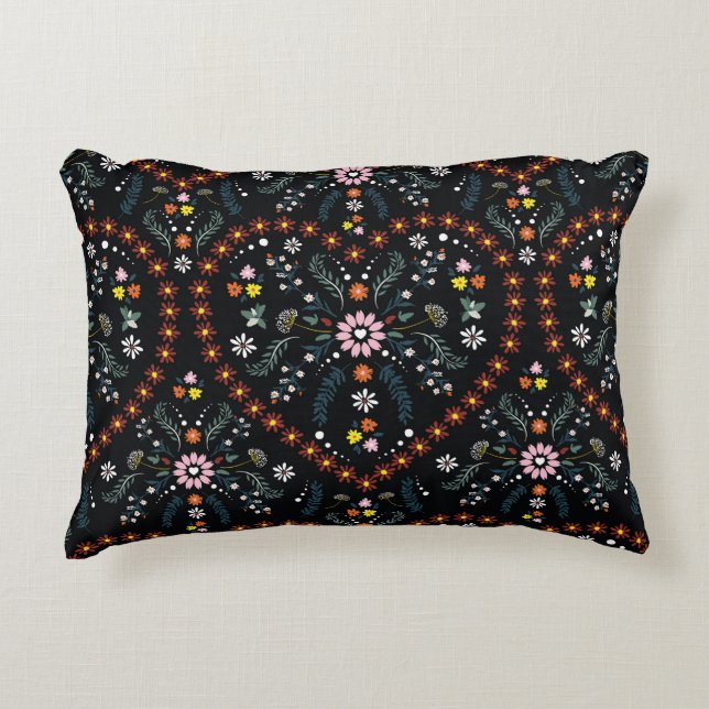 Small flower heart: fantasy seamless. decorative cushion (Front)