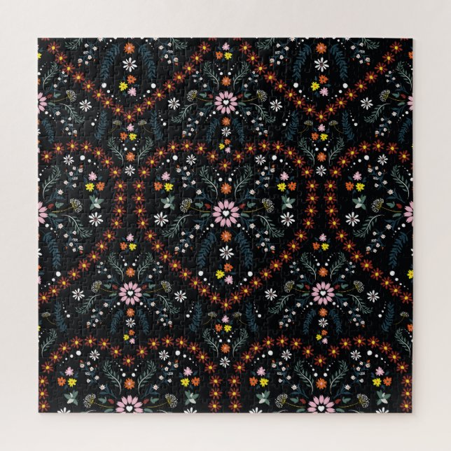 Small flower heart: fantasy seamless. jigsaw puzzle (Vertical)