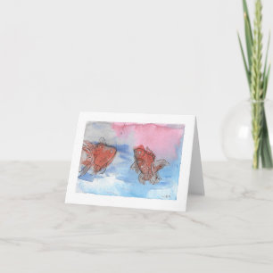 Small Folded Greeting Card- Two’s Company Card