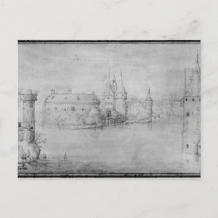 Small fortified island, Amsterdam, 1562 Postcard