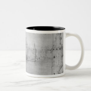 Small fortified island, Amsterdam, 1562 Two-Tone Coffee Mug