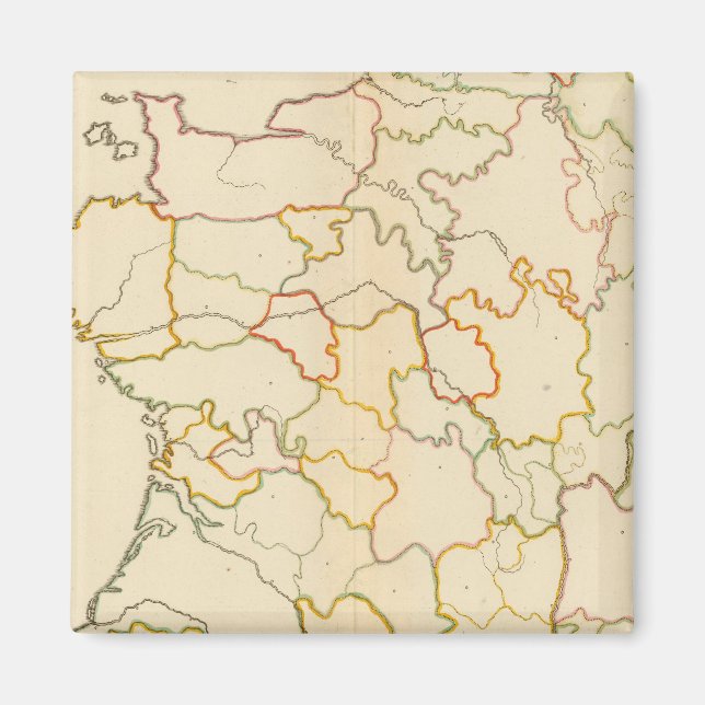 Small French Rivers Outline Magnet (Front)