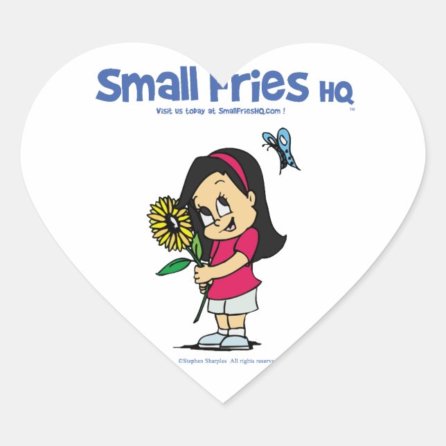 Small Fries HQ Becky Sticker Heart (Front)