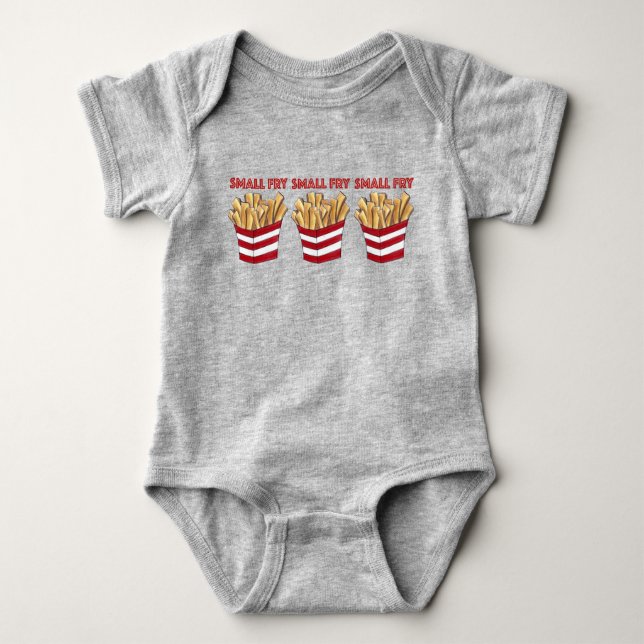 SMALL FRY Foodie French Fries Fast Food Gift Baby Bodysuit (Front)