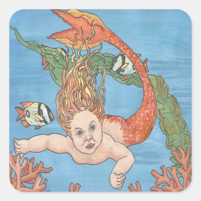 Small Fry Mermaid Sticker (Front)