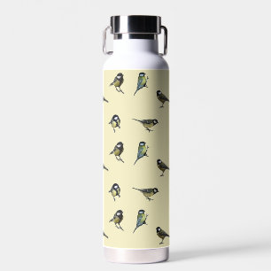 Small Garden Birds Pattern Water Bottle