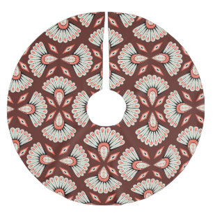 Small Geometric Motifs: Decoration Textile Pattern Brushed Polyester Tree Skirt