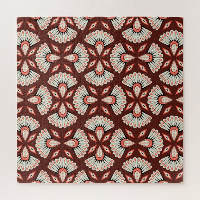 Small Geometric Motifs: Decoration Textile Pattern Jigsaw Puzzle (Vertical)