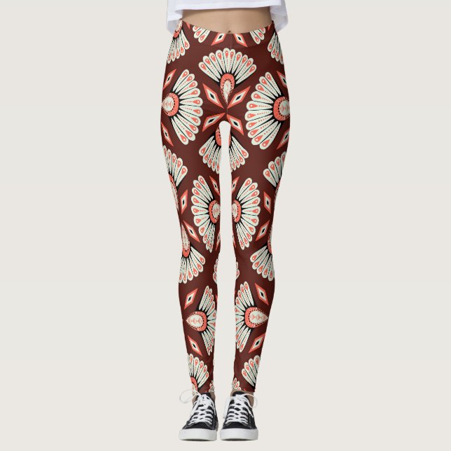 Small Geometric Motifs: Decoration Textile Pattern Leggings (Front)
