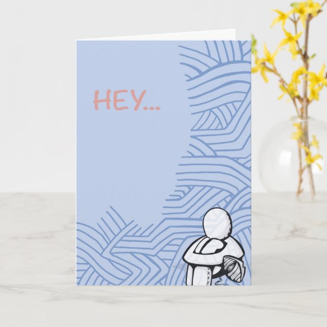 Small Gestures Here If You Need Me 5 x 7 card (Yellow Flower)