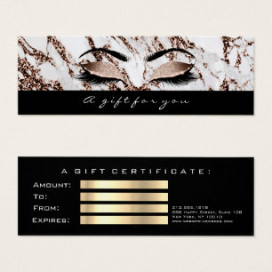 Small Gift Certificate Rose Copper Lash Makeup