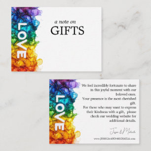 🌈 Small Gift Note LGBTQ Painted With Love Enclosure Card