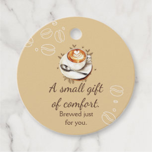 Small Gift Of Comfort Coffee Latte Gift Tag