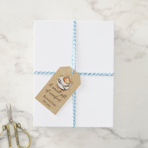 Small Gift Of Comfort Coffee Latte Gift Tag