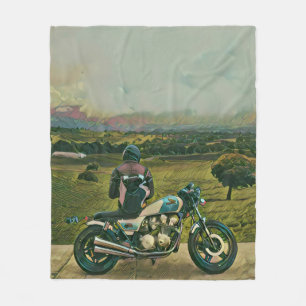 small gifts for motorcyclists fleece blanket