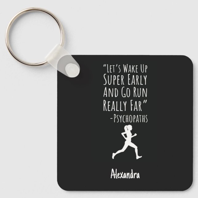 Small Gifts For Runners Funny Running Custom Key Ring (Front)