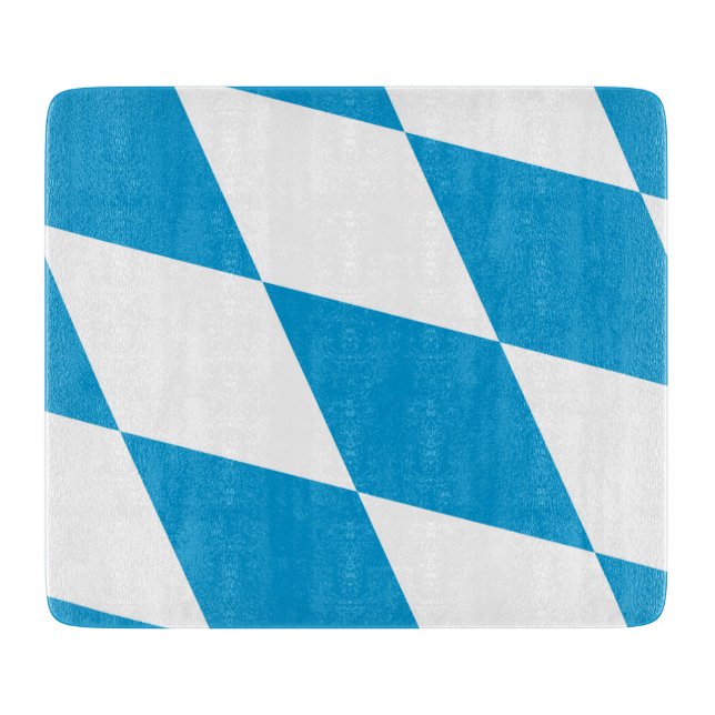 Small glass cutting board- flag of Bavaria Board (Front)