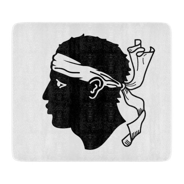 Small glass cutting board- flag of Corsica Cutting Board (Front)