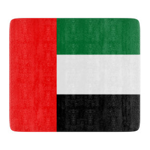 Small glass cutting board- flag of UAE Board