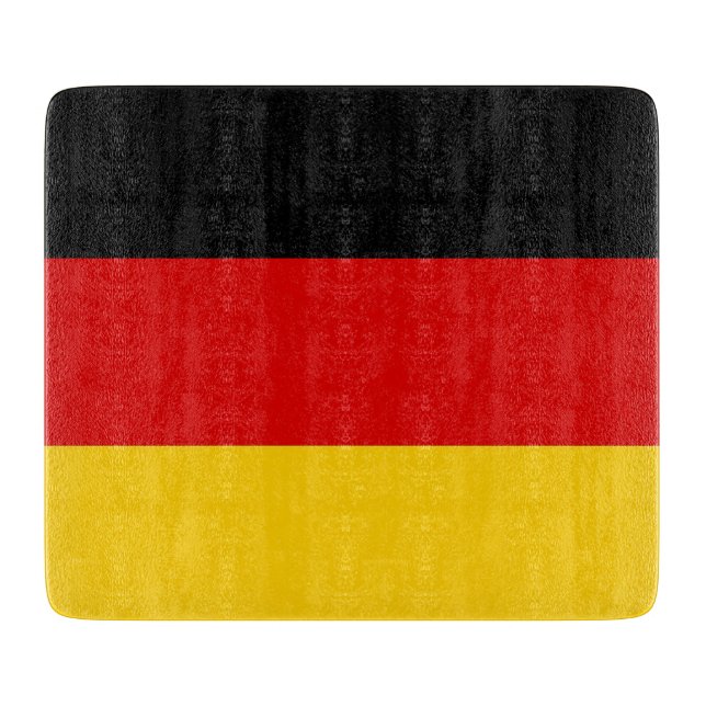 Small glass cutting board with flag of Germany (Front)