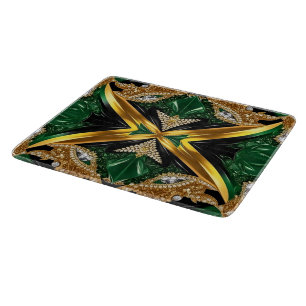 Small glass cutting board with Jamaica Colours