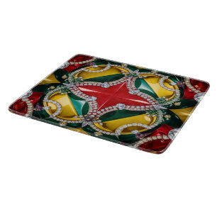 Small glass cutting board with Los Angeles Colours