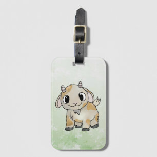 small goat luggage tag
