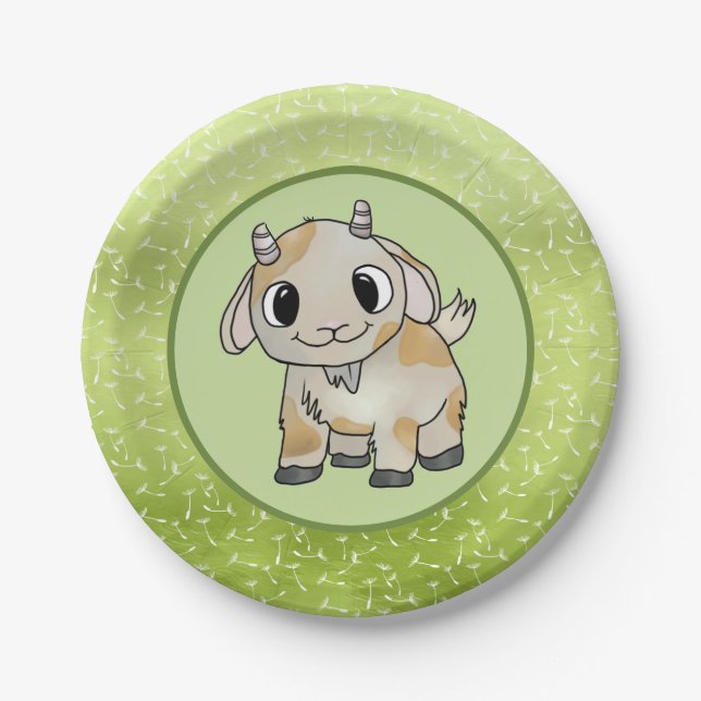 small goat  paper plate (Front)
