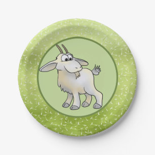 Small goats paper plate