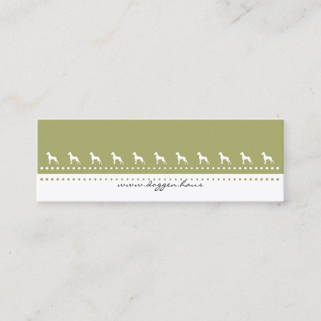 Small Great Dane Silhouettes  Mini Business Card (Front)