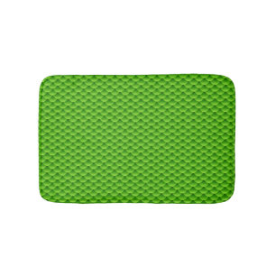 Small Green Fish Scale Pattern Bath Mat