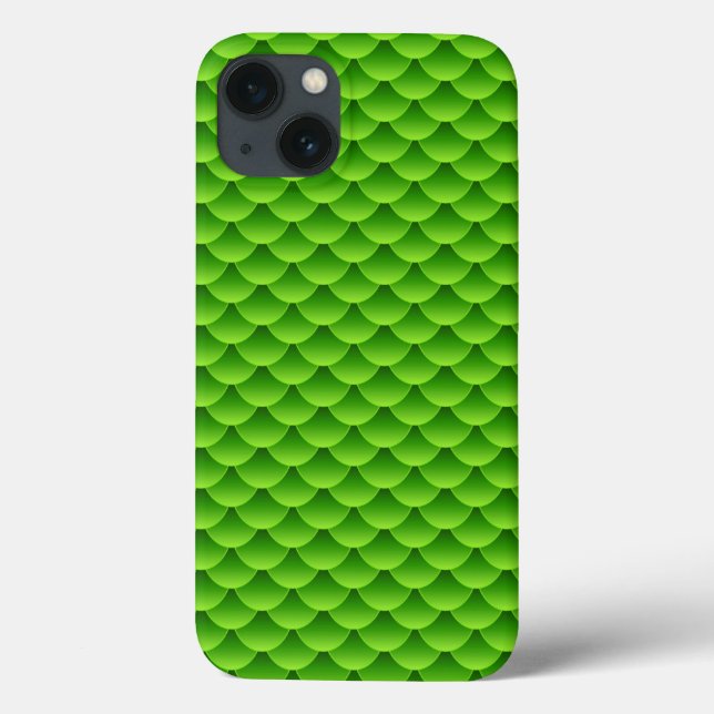 Small Green Fish Scale Pattern Case-Mate iPhone Case (Back)