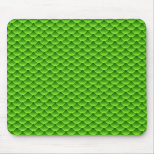 Small Green Fish Scale Pattern Mouse Pad