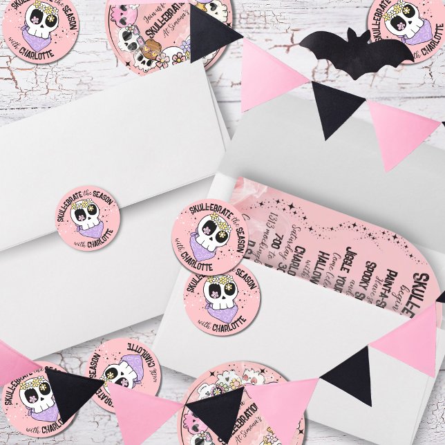 Small Halloween Sticker Envelope/Bag/Box Seals  (Larger sticker shown here is sold separately in this collection )