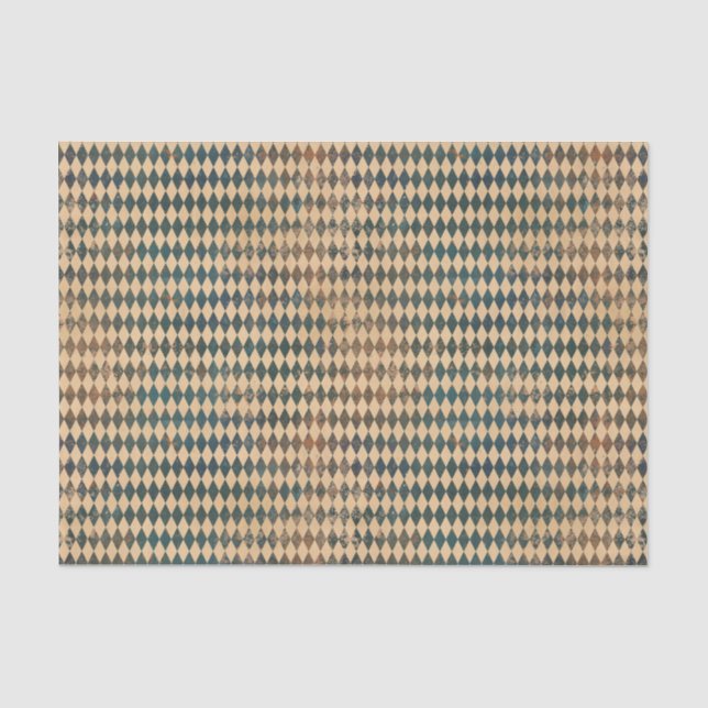 Small Harlequin Diamond Pattern Tissue Paper (Front)