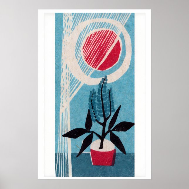 Small Houseplant in Sun - Matchbox Print (Front)