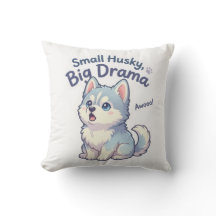 Small Husky Big Drama Funny Puppy