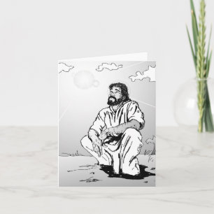 Small inspirational note card with Jesus