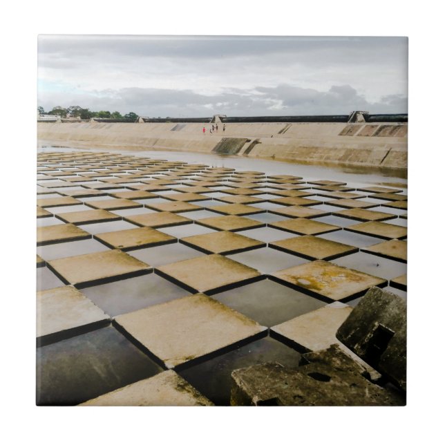 Small Irrigation Dam Ceramic Tile (Front)