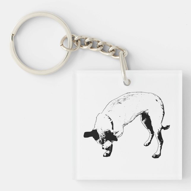 Small Joy Terrier Key Ring (Front)