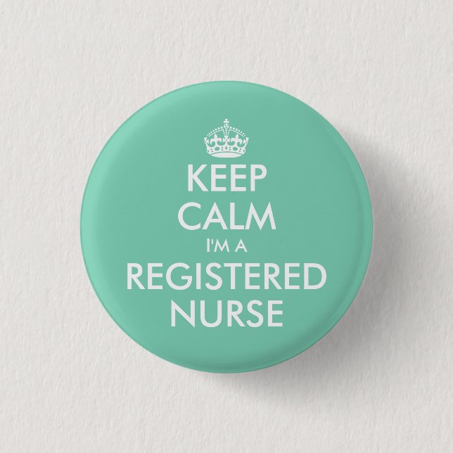 Small keep calm i'm a registered nurse buttons (Front)