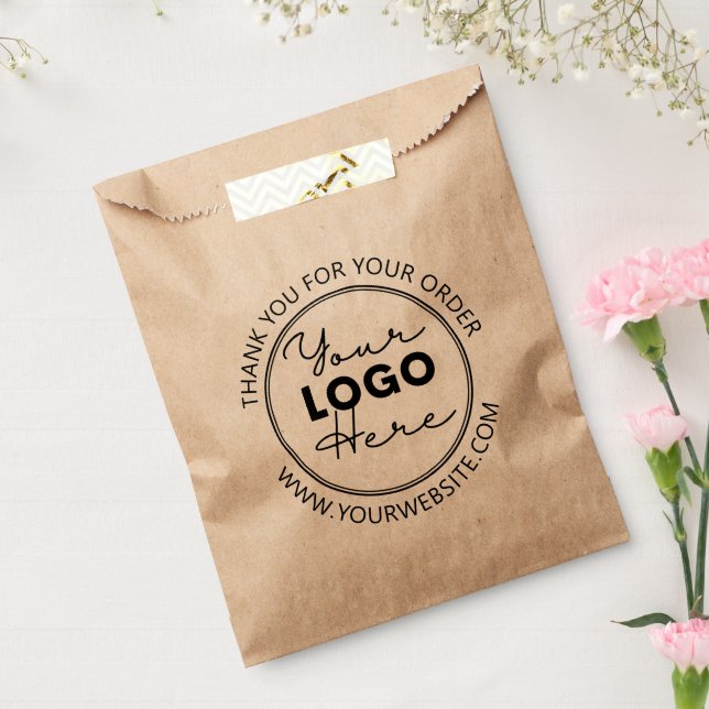 Small Kraft Brown Paper Bags with Custom Logo (Sealed)