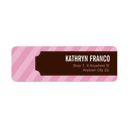 SMALL LABEL SEALS :: candystripes 3L Return Address Label