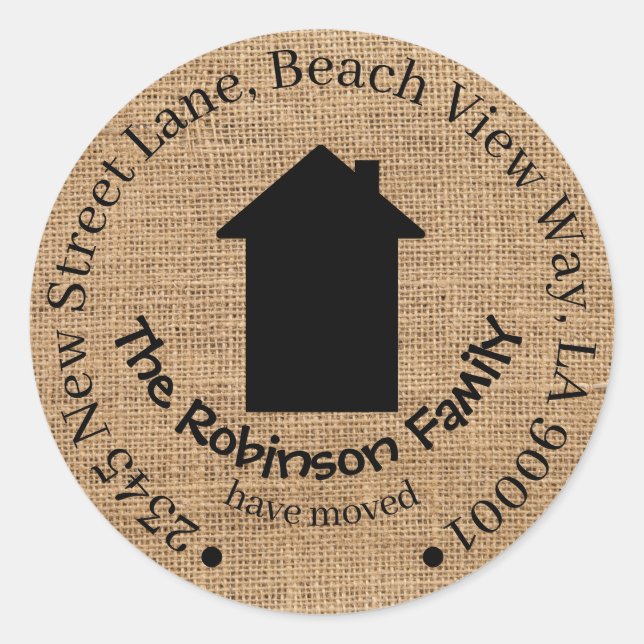 Small/Large Moved House Stickers (Front)
