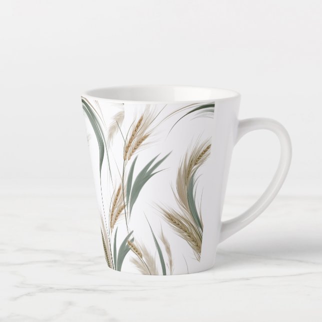 Small Latte Mug 12oz | Minimal Farmhouse Style (Right)