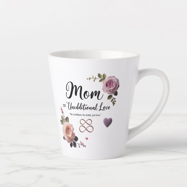 Small Latte Mug – Mum = Unconditional Love  (Right)