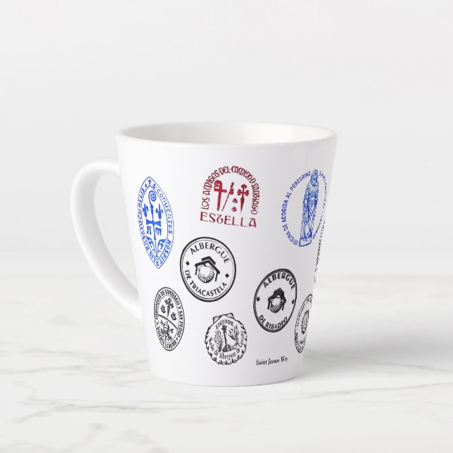 Small Latte Mug Saint James Way (Left Angle)