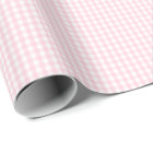 Small Light Pink and White Gingham Wrapping Paper