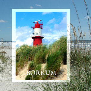  Small Lighthouse, Borkum, East Frisia, Germany Postcard